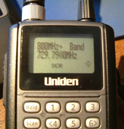 Uniden UBC3500XLT Close-Call frequency counter